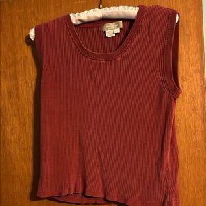 Banana Republic Women's Ribbed Tank Top - rust color